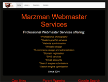 Tablet Screenshot of marzman.com